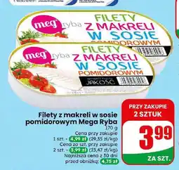 Dino Filety z makreli w sosie pomidorowym Mega Ryba oferta