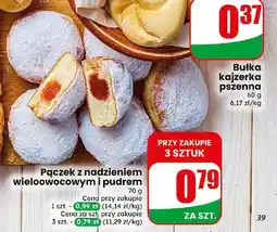 Dino Pączek z nadzieniem wieloowocowym i pudrem oferta