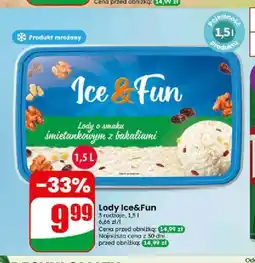 Dino Lody o smaku śmietankowym z bakaliami Ice & Fun oferta