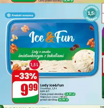 Lody o smaku śmietankowym z bakaliami Ice & Fun