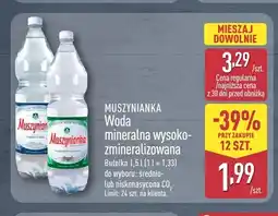 ALDI Woda mineralna gazowana wysoko-zmineralizowana Muszynianka oferta