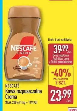 ALDI Kawa rozpuszczalna Crema Nescafé oferta