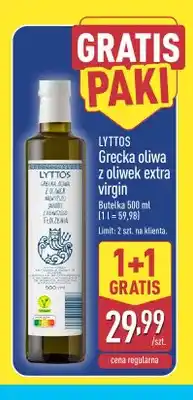 ALDI Grecka oliwa z oliwek extra virgin Lyttos oferta