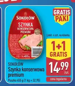 ALDI Szynka konserwowa premium Sokołów oferta