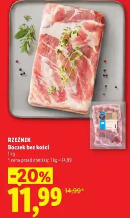 Lidl RZEŹNIK Boczek bez kości oferta