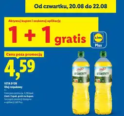 Lidl VITA D'OR Olej rzepakowy oferta