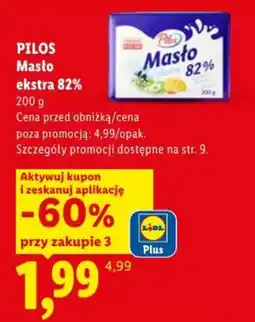 Lidl Masło ekstra 82% PILOS oferta