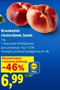 Lidl Brzoskwinie ciasteczkowe, luzem oferta