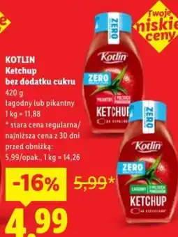 Lidl Kotlin Ketchup bez dodatku cukru oferta