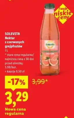 Lidl Solevita Nektar z czerwonych grejpfrutów oferta