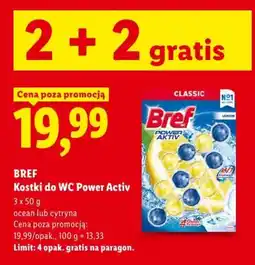 Lidl Bref Kostki do WC Power Activ oferta
