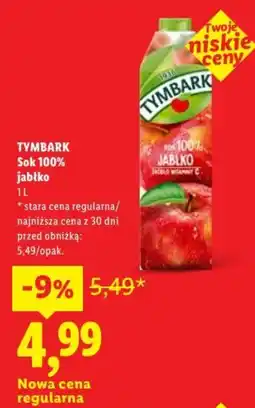 Lidl TYMBARK Sok 100% jabłko oferta