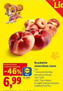 Lidl Brzoskwinie ciasteczkowe, luzem oferta