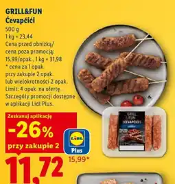 Lidl GRILL&FUN Čevapčići oferta
