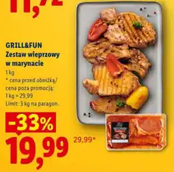 Lidl GRILL&FUN Zestaw wieprzowy w marynacie oferta