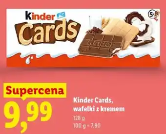 Lidl Kinder Cards, wafelki z kremem oferta