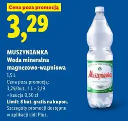 Lidl Woda mineralna magnezowo-wapniowa Muszynianka oferta