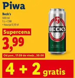 Lidl Piwa Beck's oferta