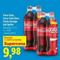 Lidl Coca-Cola, Coca-Cola Zero, Fanta Orange lub Sprite oferta