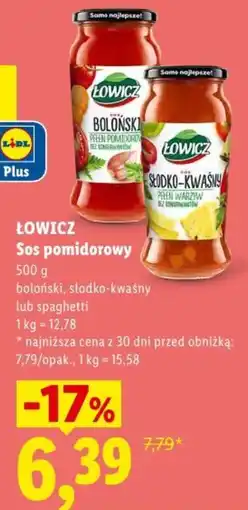 Lidl ŁOWICZ Sos pomidorowy oferta