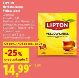 Lidl Herbata czarna Yellow Label oferta