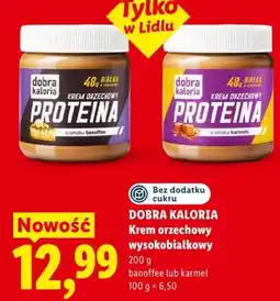 Lidl Dobra Kaloria Krem orzechowy wysokobiałkowy oferta