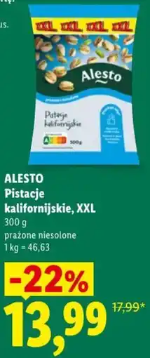 Lidl ALESTO Pistacje kalifornijskie, XXL oferta