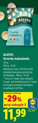 Lidl Alesto Orzechy makadamia oferta