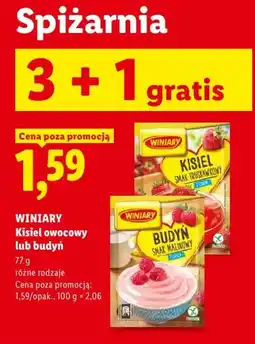 Lidl Winiary Kisiel owocowy lub budyń oferta
