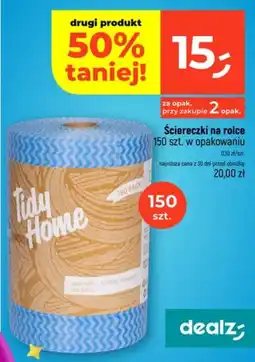 Dealz Ściereczki na rolce Tidy Home oferta