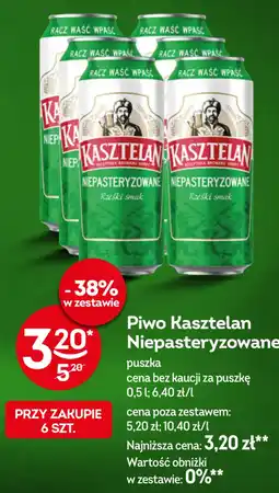 Żabka Piwo Kasztelan Niepasteryzowane oferta
