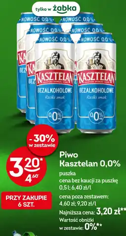 Żabka Piwo Kasztelan 0,0% Bezalkoholowe oferta
