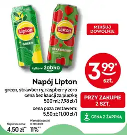 Żabka Napój Lipton green, strawberry, raspberry zero oferta