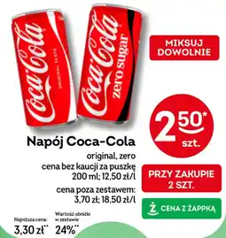 Żabka Napój Coca-Cola original, zero oferta