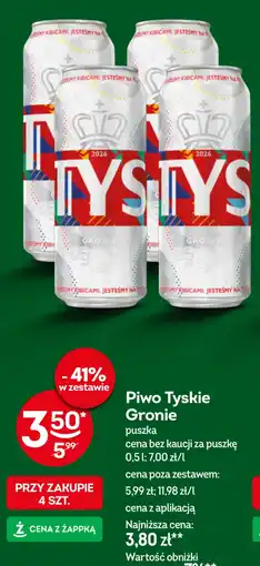Żabka Piwo Tyskie Gronie oferta