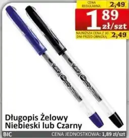 Marmax Długopis Żelowy Niebieski lub Czarny BIC oferta