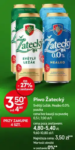 Żabka Piwo Żatecky Světlý Ležák, Nealko 0,0% oferta
