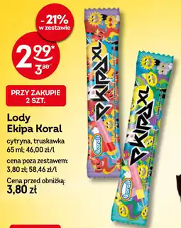 Żabka Lody Ekipa Koral oferta