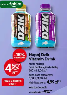 Żabka Napój Dzik Vitamin Drink oferta