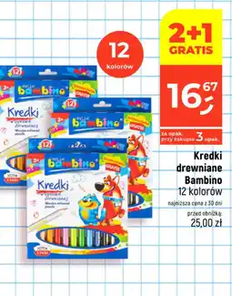 Dealz Kredki drewniane Bambino oferta