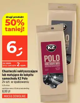 Dealz Chusteczki nabłyszczające lub matujące do kokpitu samochodu K2 Polo oferta