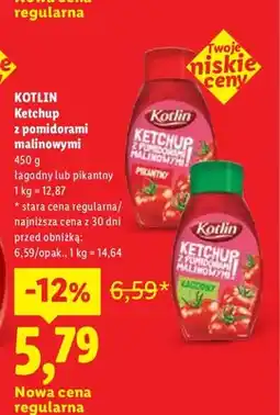 Lidl Ketchup z pomidorami malinowymi pikantny Kotlin oferta