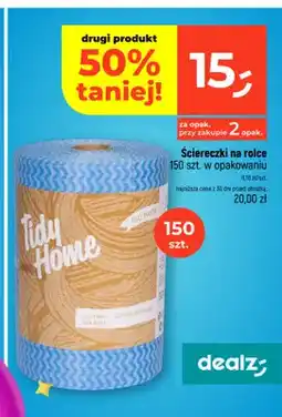 Dealz Ściereczki na rolce Tidy Home 150 szt oferta