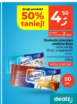 Dealz Chusteczki czyszczące nawilżane do mebli Buzzy oferta