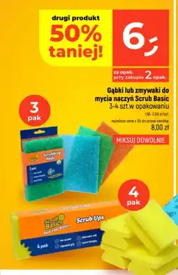 Dealz Zmywaki do mycia naczyń Scrub Basics 4-pak oferta