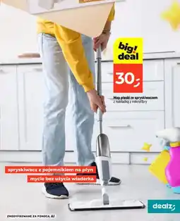 Dealz Mop płaski ze spryskiwaczem z nakładką z mikrofibry oferta