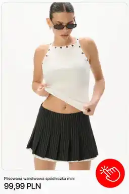 Cropp Spódniczka mini plisowana warstwowa Cropp oferta