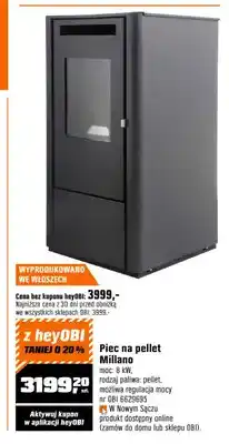 OBI Piec na pellet Millano oferta