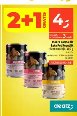 Dealz Mokra karma dla kota Pet Republik z wołowiną oferta
