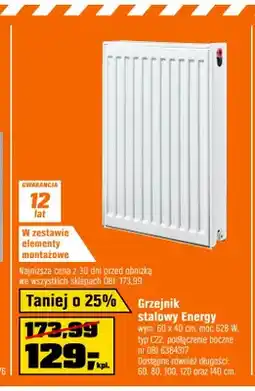 OBI Grzejnik stalowy Energy oferta